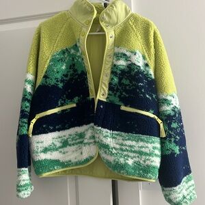 Free people movement hit the slopes printed fleece jacket